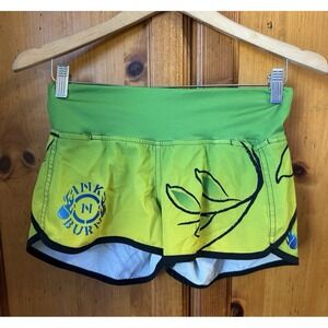 INK n BURN Running Shorts Women's 2 Stretch Green Lined InknBurn JoggingYoga Gym